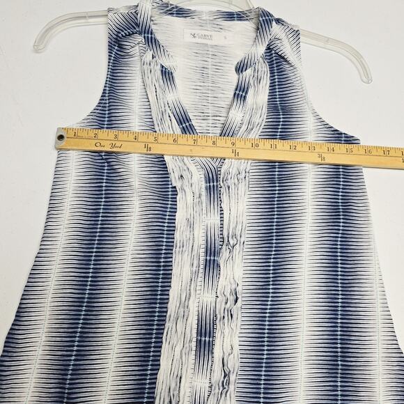 Carve Designs Top Small Womens Middleton Sleeveless Button Front Blue V-neck - Picture 9 of 10